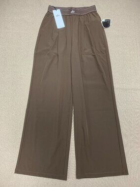 ALO Yoga Suit Up Trouser Espresso Brown🍫Wide Leg Relaxed Fit Pants🧆Regular